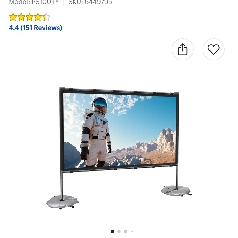 100” Portable Projection Screen